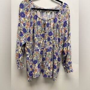 4 for $25 🍒 mySTYLE Floral Print Women's Top Size 3x